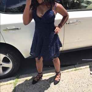 DARK BLUE SPARKLING DRESS